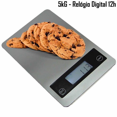 Balança Digital de Precisão Cozinha e Comércio 1g a 5 Kg Slim com Relógio CBRN02597 é bom? Vale a pena?