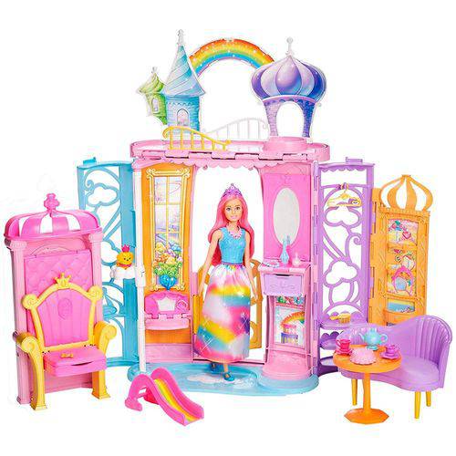 Barbie Castelo de Arco Íris Frb15 Mattel é bom? Vale a pena?
