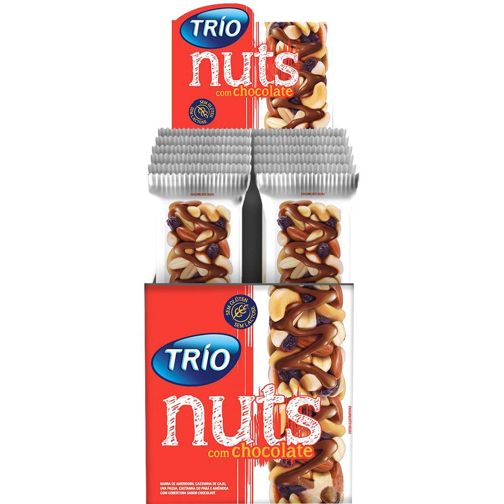 Barra de Cereal Nuts Tradicional com Chocolate 12 Unidades - Trio é bom? Vale a pena?