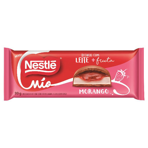 Barra de Chocolate Mio Recheio Leite + Morango Nestlé 99g é bom? Vale a pena?