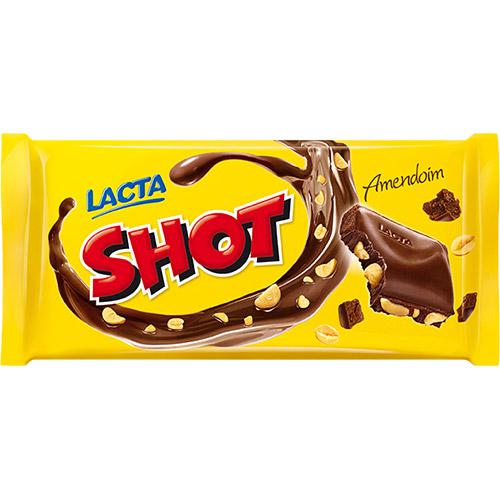 Barra de Chocolate Shot Ao leite com Amendoins Lacta 155g - 1 unidade é bom? Vale a pena?