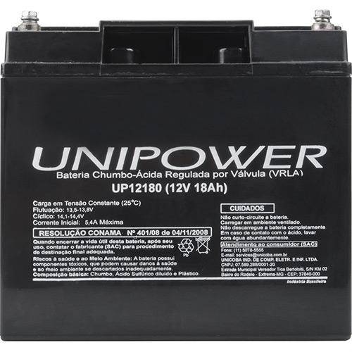 Bateria de Chumbo Ácida Selada 12v 18a Up12180 Unipower é bom? Vale a pena?