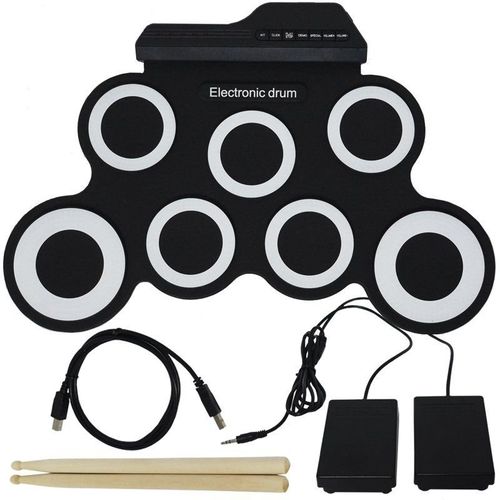 Bateria Eletrônica Musical Portátil Silicone Digital Drum 7 Pads 2 Pedais Baqueta IW-G3002 Preta é bom? Vale a pena?