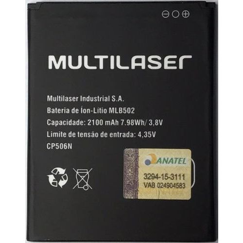 Bateria Multilaser Ms50/sr Ms50 Sr Mlb502 2100mah Pr059 é bom? Vale a pena?