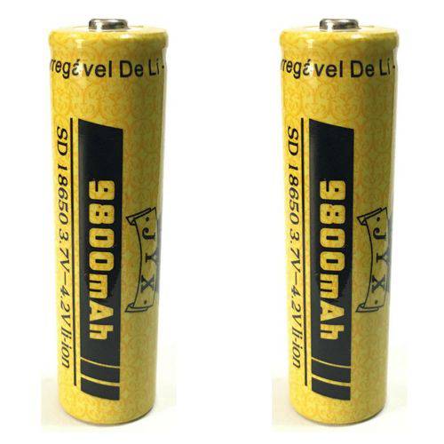 2 Bateria Recarregável JYX 18650 3,7v - 4,2V 9800 MAh - Unitária é bom? Vale a pena?