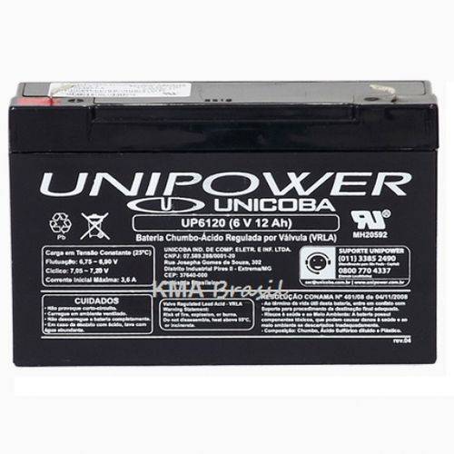 Bateria Selada 6V 12Ah UNIPOWER UP6120 - Arduíno Motocas Elétricas Infantis é bom? Vale a pena?