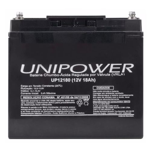 Bateria Selada Unipower VRLA 12V 18Ah UP12180 é bom? Vale a pena?