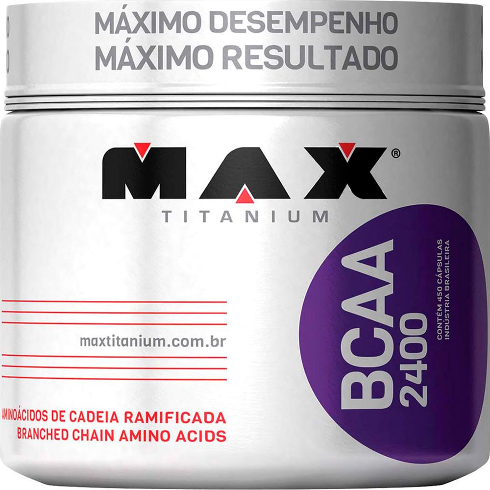 BCAA 2400 - Suplemento Alimentar 450 Cápsulas - Max Titanium é bom? Vale a pena?