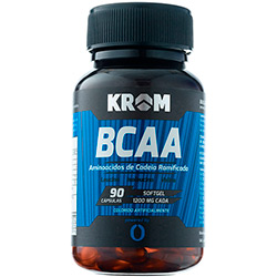 BCAA - Suplemento Alimentar 90 Cápsulas Soft Gel - Krom é bom? Vale a pena?