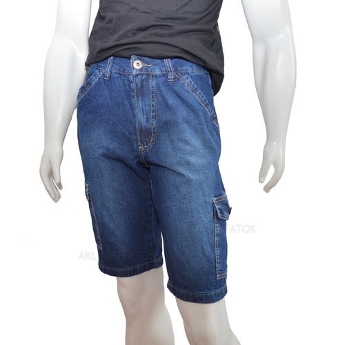 Bermuda Jeans Masculina Shorts Jeans do 36 ao 58 Plus Size com Bolsos Nas Pernas é bom? Vale a pena?