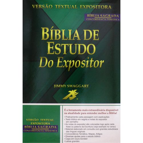 Bíblia de Estudo do Expositor - Versão Textual Expositora - Grande - Luxo - Preta é bom? Vale a pena?