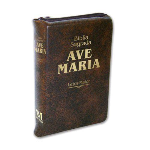 Bíblia Sagrada Ave Maria Letra Maior - Marron Ziper é bom? Vale a pena?