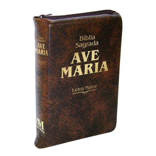 Biblia Sagrada com Ziper Marrom Media - Ave Maria é bom? Vale a pena?