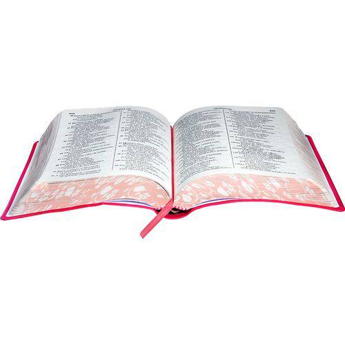 Bíblia Sagrada - Letra Gigante - Almeida Revista e Atualizada - Pink Floral é bom? Vale a pena?