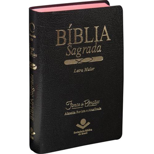 Bíblia Sagrada Ra Fonte de Bênçãos Letra Maior - Covertex Preta é bom? Vale a pena?