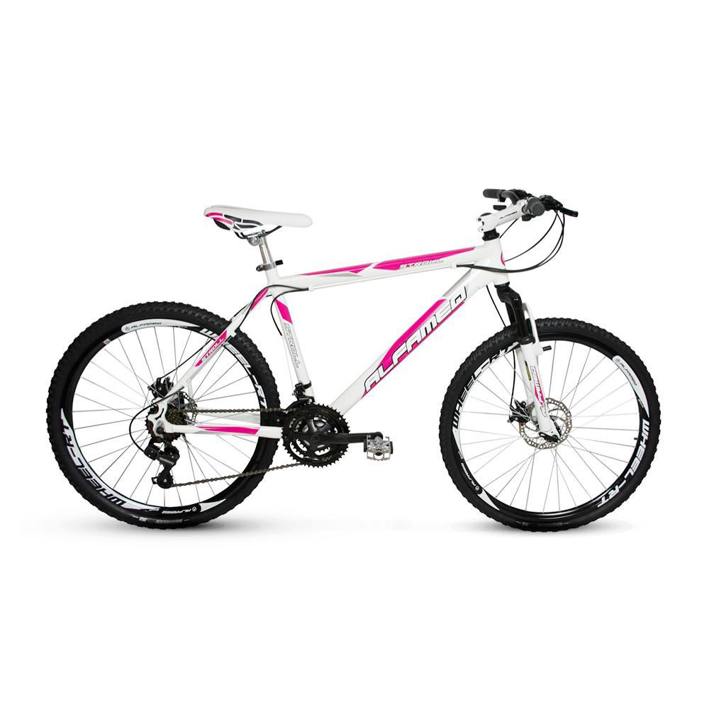 Bicicleta Alfameq Stroll Aro 29 Freio A Disco 27 Marchas Branca Com Rosa Quadro 17 é bom? Vale a pena?