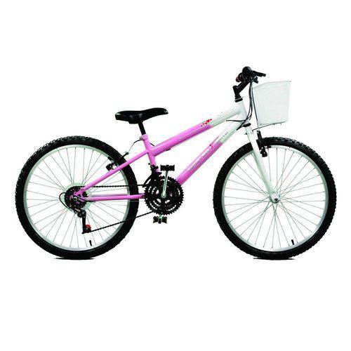 Bicicleta Aro 24 Serena Plus Rosa com Branco Feminina 21 Marchas - Master Bike é bom? Vale a pena?