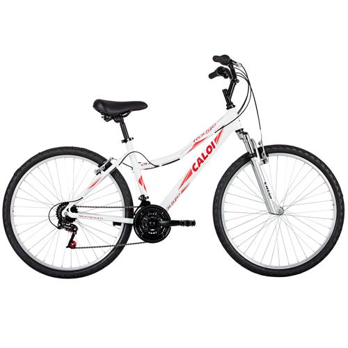 Bicicleta Aro 26 Caloi Rouge com 21 Marchas e Suspensão Dianteira - Branca é bom? Vale a pena?