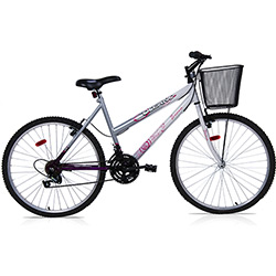 Bicicleta Aro 26 Polido Brava - 18 Marchas - Branco/Prata/Violeta - Oceano é bom? Vale a pena?