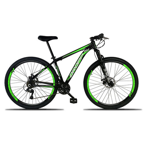 Bicicleta Aro 29 DROPP Alumínio 21 Marchas Freio a Disco Preto com Verde é bom? Vale a pena?