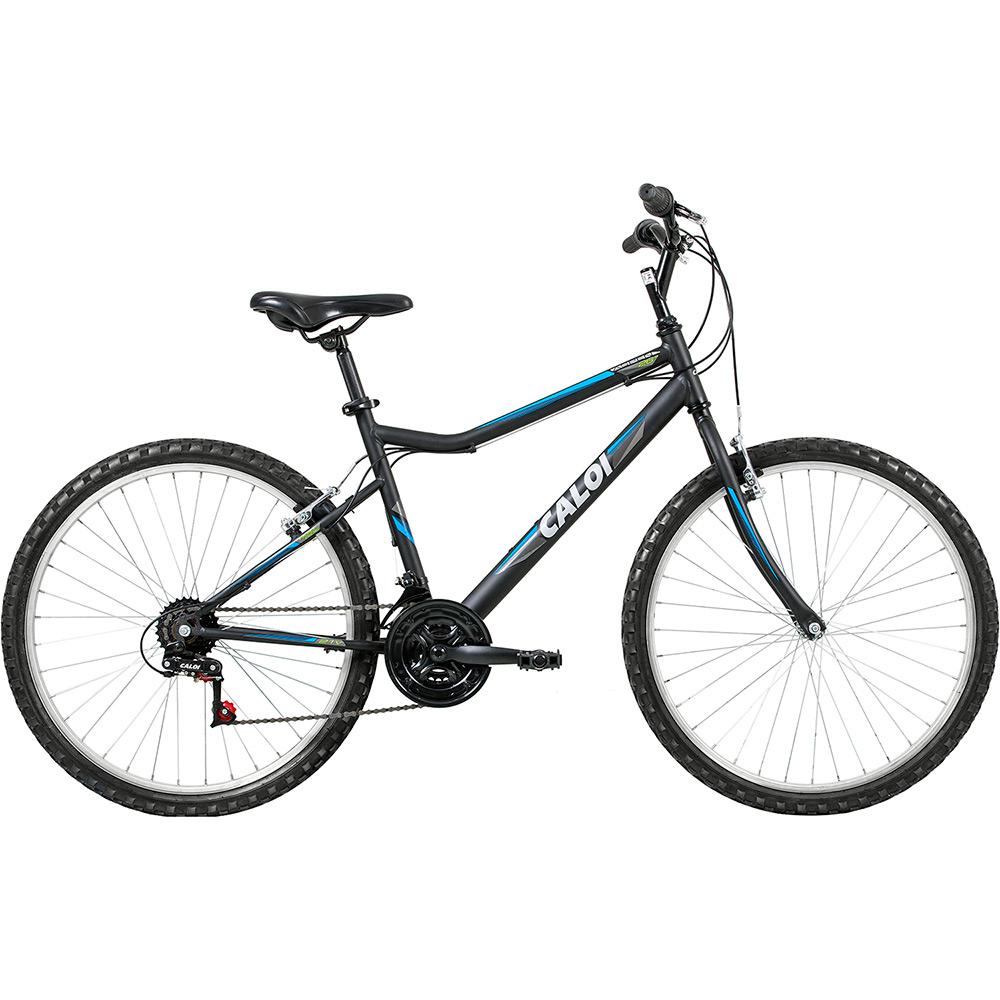 Bicicleta Caloi Aspen Aro 26 21 Marchas MTB - Preto e Azul é bom? Vale a pena?