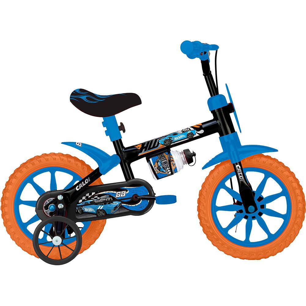 Bicicleta Caloi Hot Wheels Aro 12 Aço Carbono 1 Marcha Preta e Azul é bom? Vale a pena?
