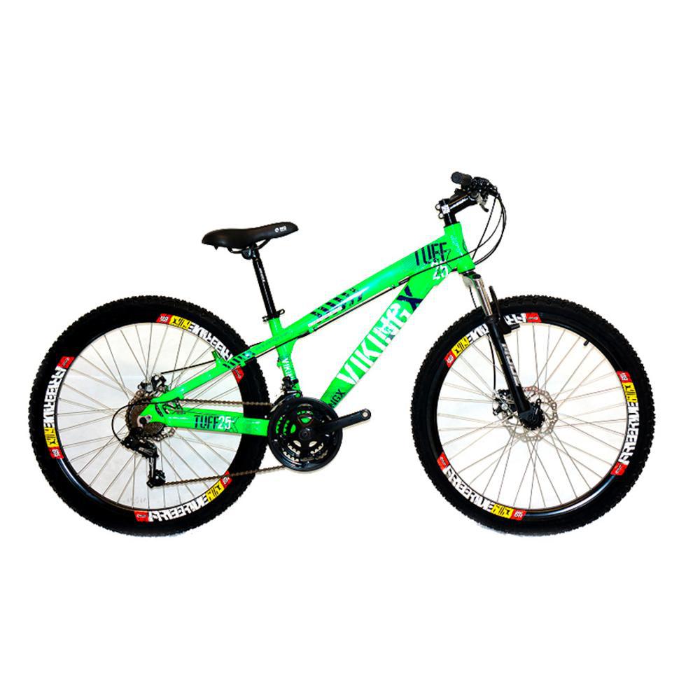 Bicicleta Freeride Aro 26 Freio A Disco 21 Velocidades Câmbios Shimano Verde Neon - Viking é bom? Vale a pena?