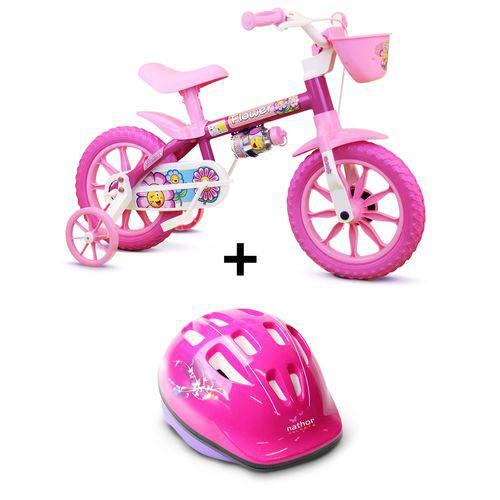 Bicicleta Infantil Aro 12 Flower com Capacete Nathor é bom? Vale a pena?