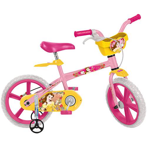 Bicicleta Infantil Bandeirante Bela Princesas Disney Aro 14" - Rosa/Amarela é bom? Vale a pena?