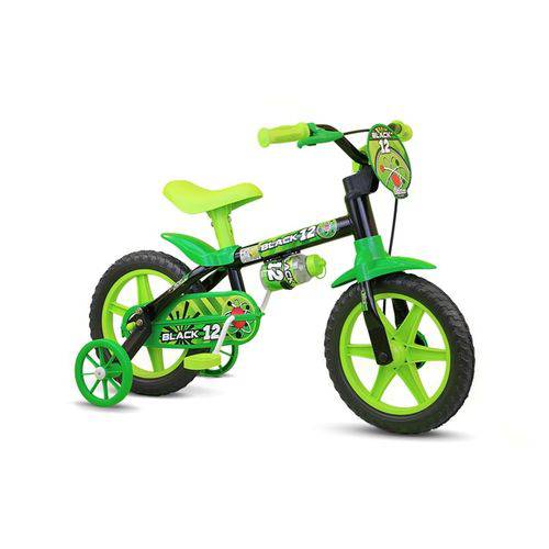 Bicicleta Infantil Masculina Preto Verde Aro 12 Black 12 é bom? Vale a pena?