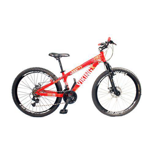Bicicleta Vikingx Tuff X25 Shimano Freio a Disco Vermelha é bom? Vale a pena?