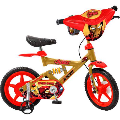 Bicicleta X-Bike Brinquedos Bandeirante Avengers Iron Man Aro 12" Dourado/Vermelho é bom? Vale a pena?