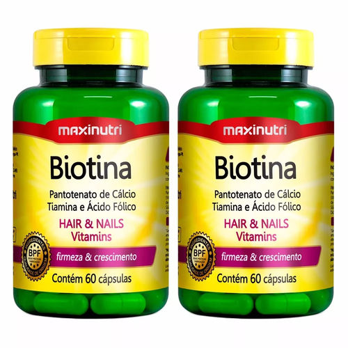 Biotina - 2x 60 Cápsulas - Maxinutri é bom? Vale a pena?