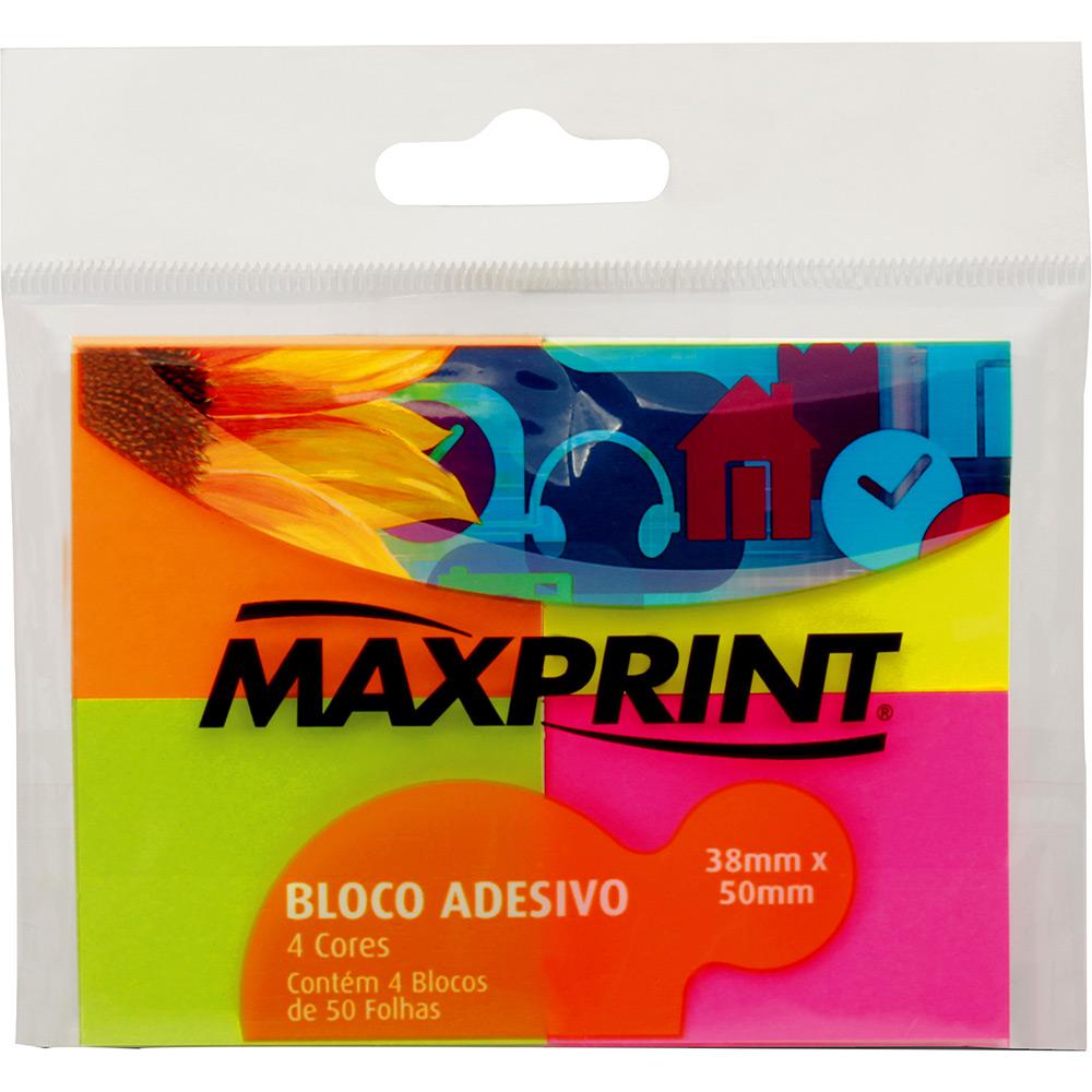Bloco Adesivo Maxprint Pequeno (4 blocos - 38x50mm) - Amarelo/ Verde / Rosa/ Laranja é bom? Vale a pena?
