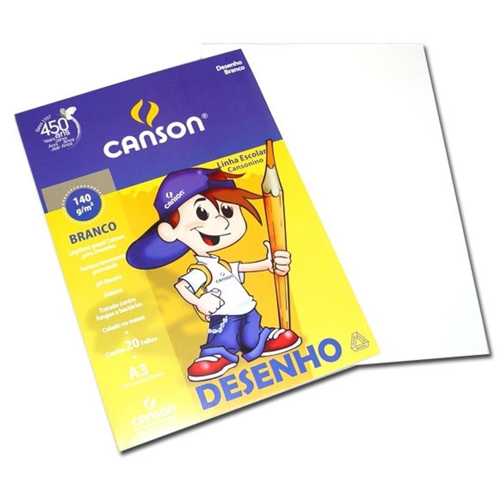 → Bloco Para Desenho A3 140gr C20 Fls Branco Sem Magem Canson é Bom Vale A Pena 2138