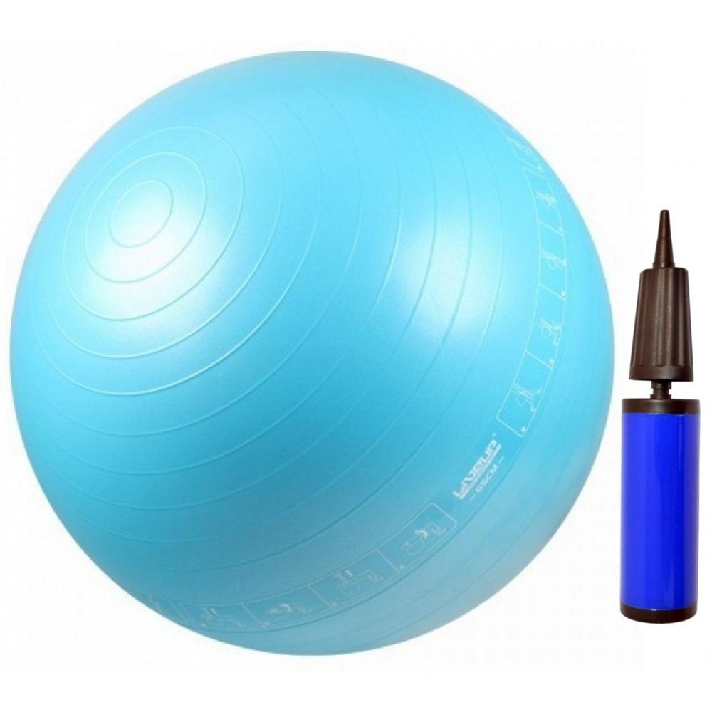 Bola Suíça 65 Cm Com Ilustração Para Pilates E Yoga Cor Azul Bomba De Dupla Ação De Mão é bom? Vale a pena?