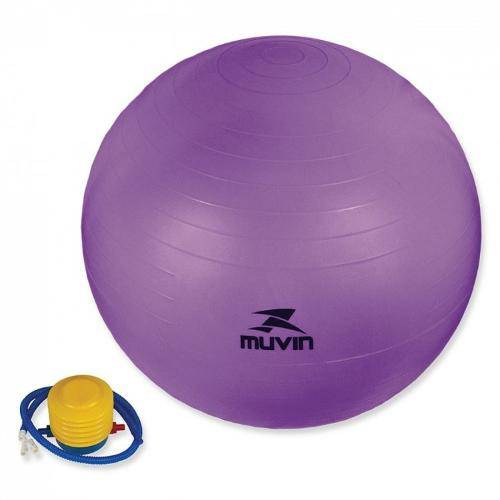 Bola Suica para Pilates Roxa 55cm com Bomba de Inflar Muvin é bom? Vale a pena?