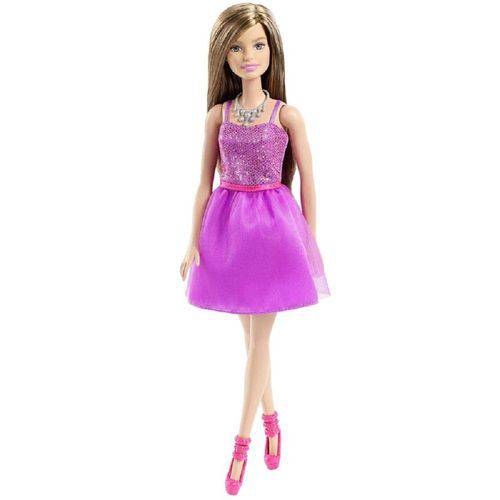 Boneca Barbie Fashion And Beauty - Glitter - Morena Vestido Roxo Dgx81 é bom? Vale a pena?