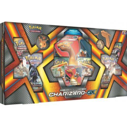 Box Pokémon Charizard-GX Carta Gigante com Moeda e Broche é bom? Vale a pena?