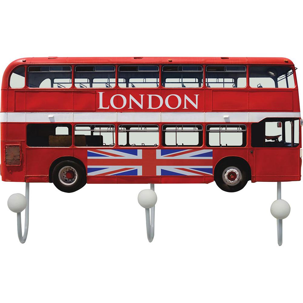 Cabideiro de Parede London Bus 3 Ganchos Vermelho - Kapos é bom? Vale a pena?