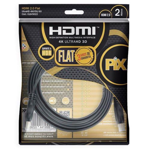 Cabo HDMI 4K Flat 2.0 HDR 19 Pinos é bom? Vale a pena?