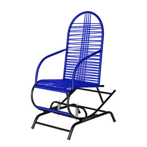 Cadeira Balanço de Área Preto Craquelado com Fio Azul é bom? Vale a pena?