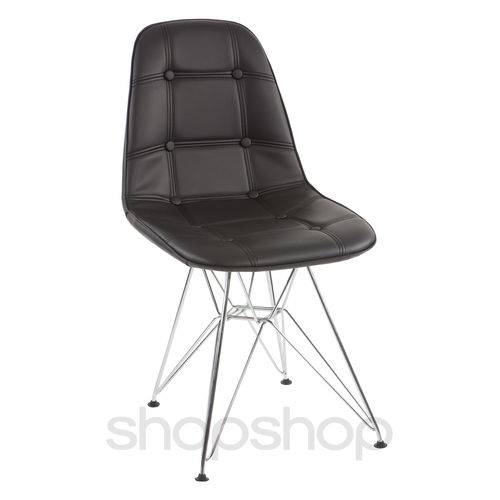 Cadeira Charles Eames Eiffel Sem Braços - Base Metal Cromada - Assento Botone Preta é bom? Vale a pena?