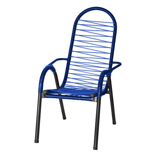 Cadeira de Área Luxo Preta em Fio Colorido - Azul é bom? Vale a pena?
