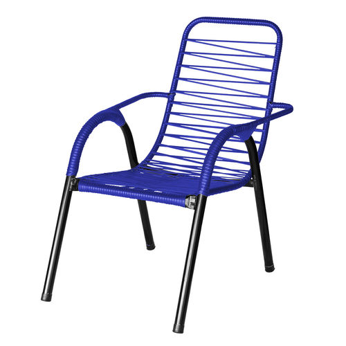 Cadeira de Área Mariah Preto com Fio Colorido - Azul é bom? Vale a pena?