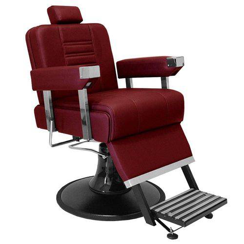 Cadeira de Barbeiro Detroit Pé Cálice Preto com Encosto e Apoio de Pé Reclináveis é bom? Vale a pena?