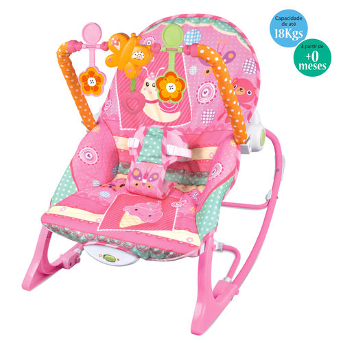 Cadeira de Descanso Musical Funtime Maxi Baby Até 18kgs Rosa é bom? Vale a pena?