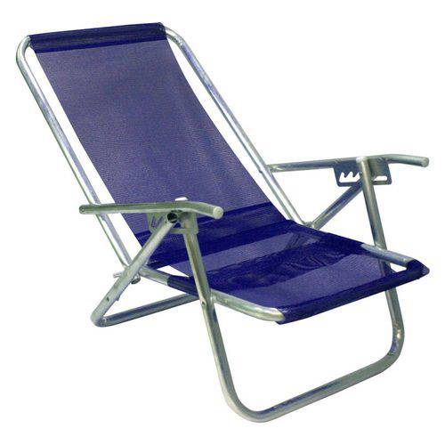 Cadeira de Praia 5 Posições em Alumínio Extra Larga Sannet Azul é bom? Vale a pena?