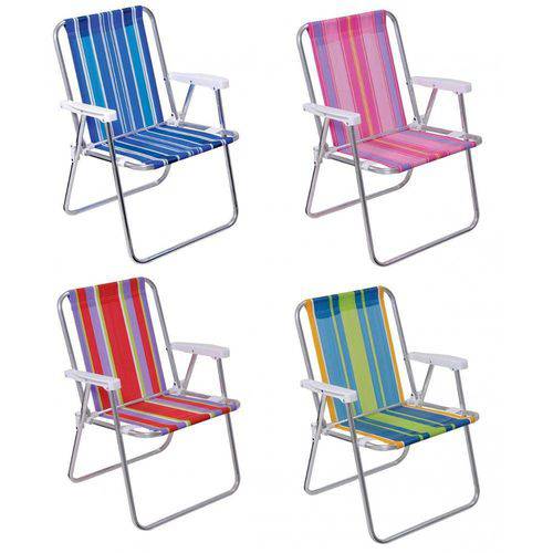 Cadeira de Praia Alta Aluminio 53 X 55 X 72 Cm Cores Sortidas é bom? Vale a pena?