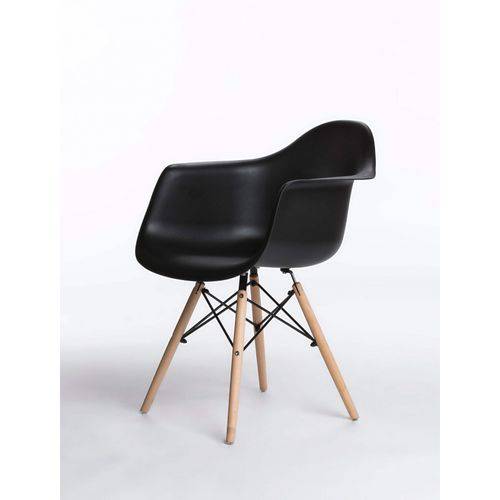Cadeira DKR DAW Eames com Braços Eiffel Wood Base Madeira - Preta é bom? Vale a pena?